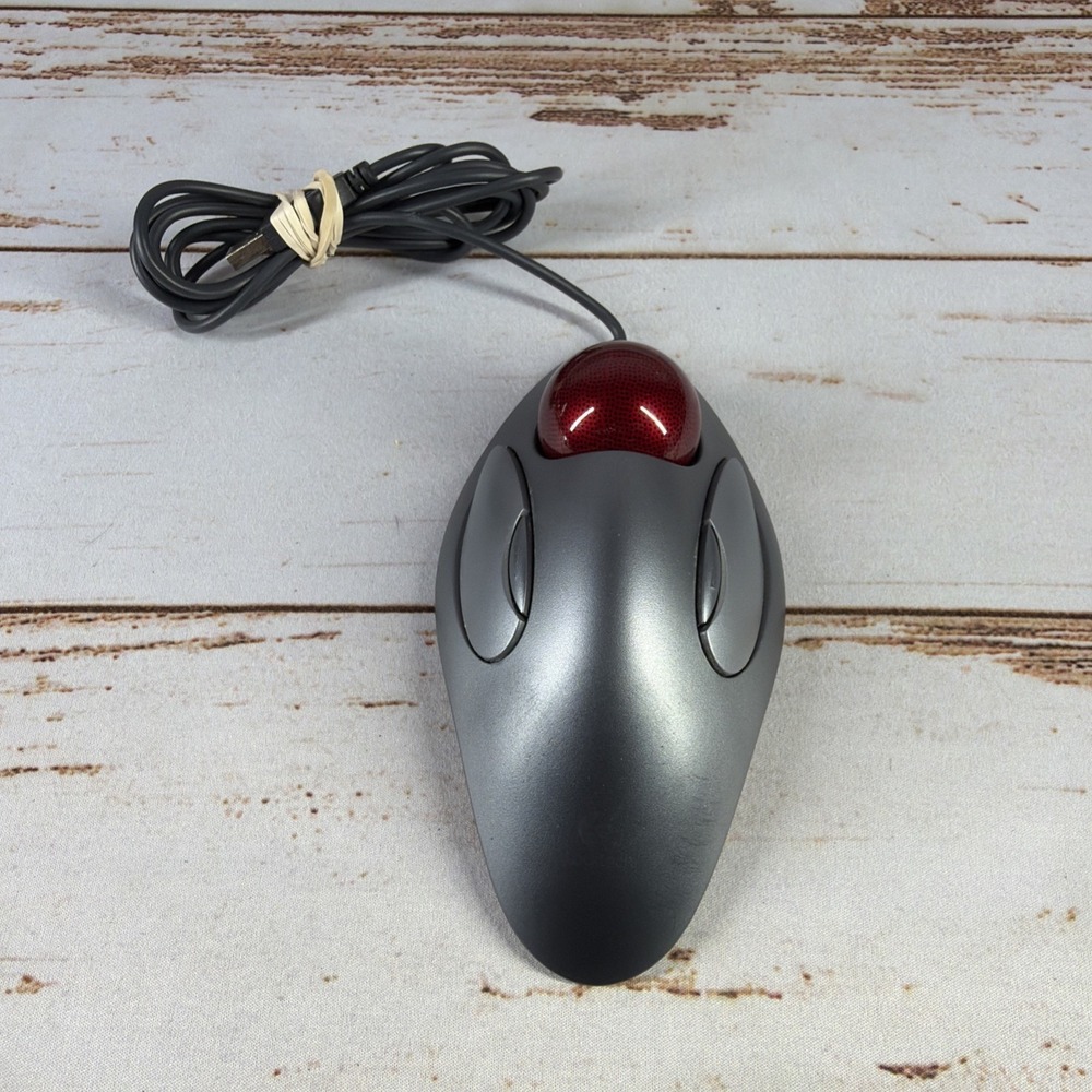 Logitech Trackman Marble Mouse USB Wired Ambidextrous T-BC21 Used